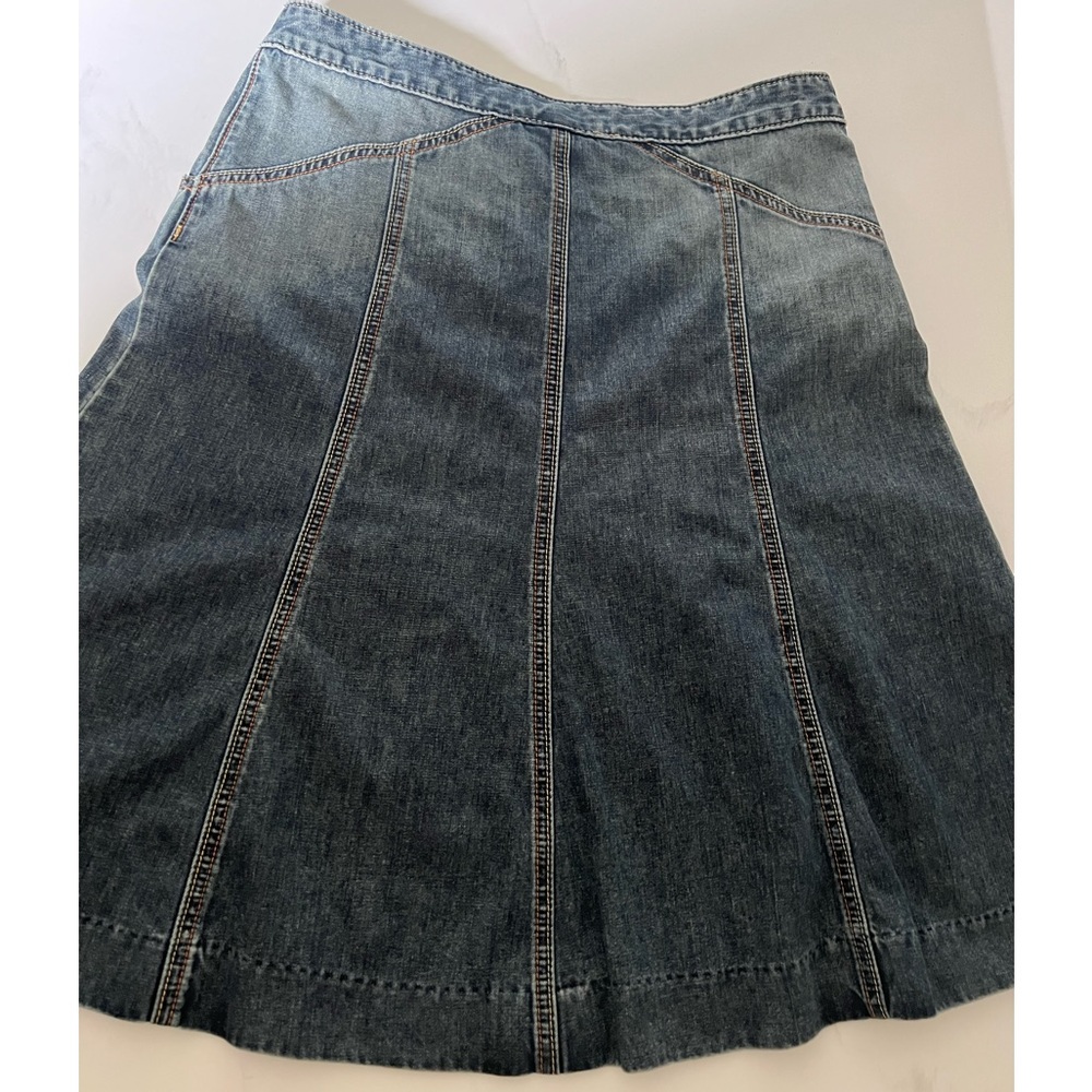 Vintage Gap denim A line skirt, distressed